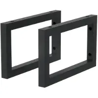 Guido Gusto Ophangbeugel 48x15x2 cm mat zwart set van 2 stuks