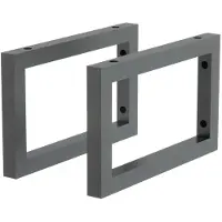 Guido Gusto Ophangbeugel 48x15x2 cm gun metal set van 2 stuks