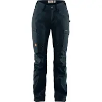 Fjällräven - Women's Kaipak Trousers Curved - Trekkingbroek 46 - Fixed Length, zwart/blauw