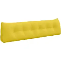 vidaXL Rugkussen Licht Geel 180 x 24 x 50 cm Stof