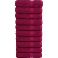 vidaXL Badhanddoeken SOLUND 10 st 600 g/m² 100x150 cm bordeaux