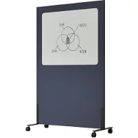 Smit Visual Mobiel whiteboard/akoestisch paneel Silva - 200x120 cm - Blauw