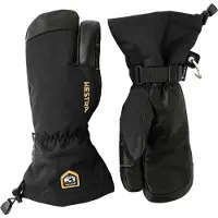 Hestra Army Leather GTX - 3 Vinger Handschoen (Maat - 7, Kleur - Black/Black)