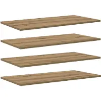 vidaXL Boekenplank Bord 3-laags 4 pcs 80 x 40 x 1,5 cm Bewerkt hout
