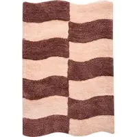 Beliani DIWANA - Badmat - Beige/Bruin - 60 x 90 cm - Katoen