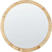 Beliani ANLEZY - Wandspiegel-Natuurlijk-Rotan