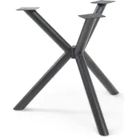 En.casa Tafelonderstel Viserinna spider poot 95x95x73 cm zwart []