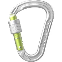 Edelrid HMS Strike Screw II Karabijnhaak, zilver/groen 2023 Karabijnhaken