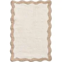 Beliani NANGAL - Badmat - Beige/Bruin - 60 x 90 cm - Katoen
