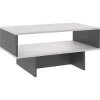 En.casa Salontafel Mjölby 36,4x80x45 cm wit en antraciet