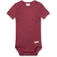 Sanetta - Kid's Wool Body S/S - Merino-ondergoed 68/74, rood