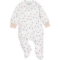 Nini Rompertje/body 'Vierecke' beige / blauw / geel / wit