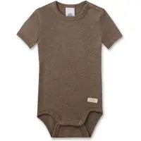 Sanetta - Kid's Wool Body S/S - Merino-ondergoed 44/50, bruin
