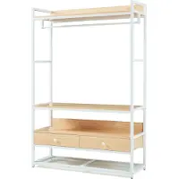 En.casa Kledingrek Isen 180x120x40 cm wit en eikenkleurig []