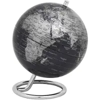 Troika | Wereldbol GALILEI| Zwart-zilverkleurig | Ø13cm / Emform