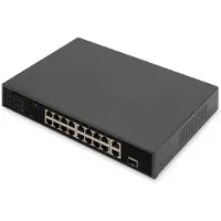 Digitus DN-95355 netwerk-switch Unmanaged Gigabit Ethernet (10/100/1000) Power over Ethernet (PoE) 1U Zwart