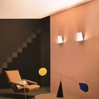 Stilnovo Design wandlamp Inbilicio, dimbaar, zwart, Woon-/ Eetkamer, Aluminium, Design, Wandlamp design