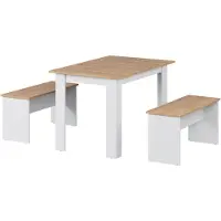 Vicco Sentio Hoekbankenset – 112 x 73.6 cm met 2 banken Eik wit/goud