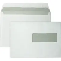 DULA EA5 Enveloppen - Venster rechts -156 x 220 mm - 500 stuks - Wit - Zelfklevend met plakstrip - 80 gram -