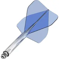 Mission Force 90 Gradient Transparent Blue NO2 - Dart Flights
