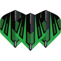 Red Dragon Hardcore Radical Green & Black Fan - Dart Flights