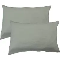 Matt & Rose Set Kussenslopen Mosgroen - (2x) 50 x 70 cm - Mousseline Katoen