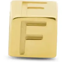 New Bling 9NBG-912F Gouden Kubus met Letter F - 3,8mm - hanger - 14 Karaat - Goud