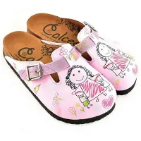 Goby Clogs met Happy Print Dames – Handgemaakt – Premium Kwaliteit – Maat 40