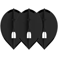 L-Style Champagne L2 Teardrop Black - Dart Flights