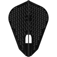 L-Style Champagne L9D Dimple Fantail Black - Dart Flights