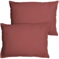 Matt & Rose Set Kussenslopen Wijnrood - 50 x 70 cm - Gewassen Katoen