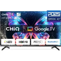 Chiq U43QM10V - Smart TV 43 Inch - QLED Pro Google TV - UHD 4K - Randloos Metal Design - Dolby Audio - Nieuw