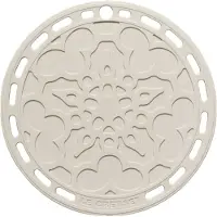 Le Creuset Onderzetter Bloemmotief Siliconen Ø20 cm Meringue