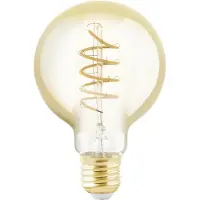 Eglo LED Lamp - E27 - Ø 8 cm - G80 - Amber - 2000K - Dimbaar