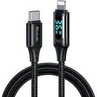 Mcdodo Ladekabel 36W Typ-C zu Lightning 1.2m mit Digitalanzeige - Schwarz