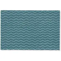MuchoWow Deurmat 90x60 cm - Droogloopmat Zee - Dieren - Donkerblauw - Golf - Mat voor binnen - Schoonloopmat - Deurmatten met print - Inloopmat
