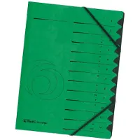 Herlitz easyorga ordner, A4, karton, 12 vakken, groen, 1 stuk(s)