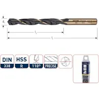 Rotec HSS Spiraalboor DIN 338N Precise 4,25 mm - 10 stuk(s) - 1010425