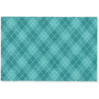 MuchoWow Deurmat 60x40 cm - Droogloopmat Patroon - Ruiten - Blauw - Mat voor binnen - Schoonloopmat - Deurmatten met print - Inloopmat
