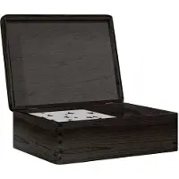 vidaXL Houten kist met deksel 40x30x13 cm massief grenenhout zwart