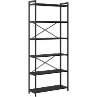 vidaXL Boekenplank 80 x 30 x 189,5 cm Bewerkt hout Zwart Eiken