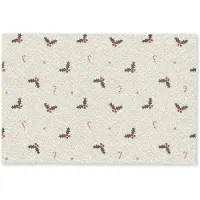 MuchoWow Deurmat 60x40 cm - Droogloopmat Illustratie - Hulsttakken - Zuurstokken - Beige - Mat voor binnen - Schoonloopmat - Deurmatten met print - Inloopmat