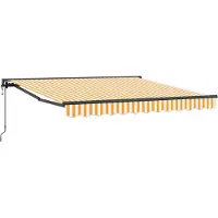 vidaXL Zonnescherm Frame Geel en Wit 300 x 250 cm