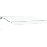 vidaXL Zonnescherm Frame Wit 350 x 200 cm Polyester met PU-coating