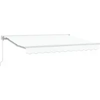 vidaXL Zonnescherm Frame Wit 350 x 200 cm Polyester met PU-coating