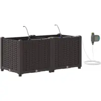 vidaXL Plantenbak 2 st Bruin 80 x 40 x 37,5 cm PP