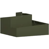 vidaXL Plantenbak Olijfgroen 80 x 80 x 50 cm Koudgewalst staal