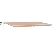 vidaXL Uitschuifbare luifel Meerkleurig 600 × 300 cm Stof en Aluminium