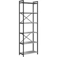 vidaXL Boekenplank 60 x 30 x 189,5 cm Bewerkt hout Grijs sonoma