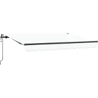vidaXL Uitschuifbare luifel Wit 350 x 200 cm Stof